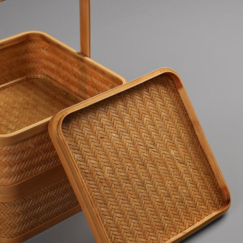 竹編手提げ茶箱茶道具整理箱茶道収納箱 その他素材 雅楽竹芸 通販