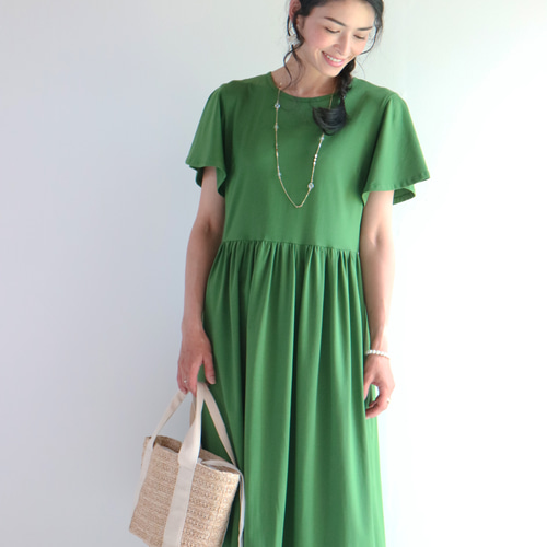 完売品 着用1度きり マスカット グリーン ワンピース