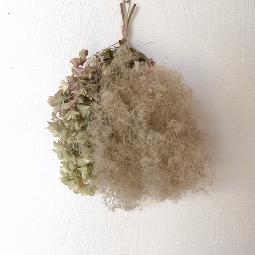 カシワバアジサイ＆スモークツリー スワッグ ドライフラワー①