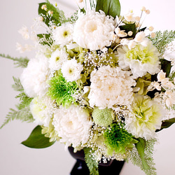 【仏花】白＆グリーンの正統派豪華仏花【供花】 2枚目の画像