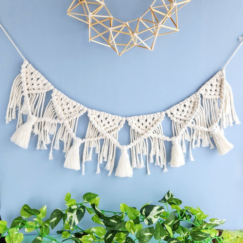 マクラメタペストリー　マクラメガーランド 15マクラメガーランド マクラメタペストリー ガーランド SORAの部屋