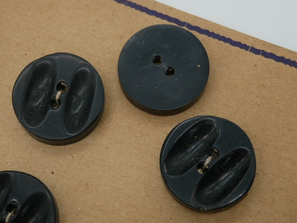 フランスアンティークデザインボタン（ブラック）3個セット 5枚目の画像