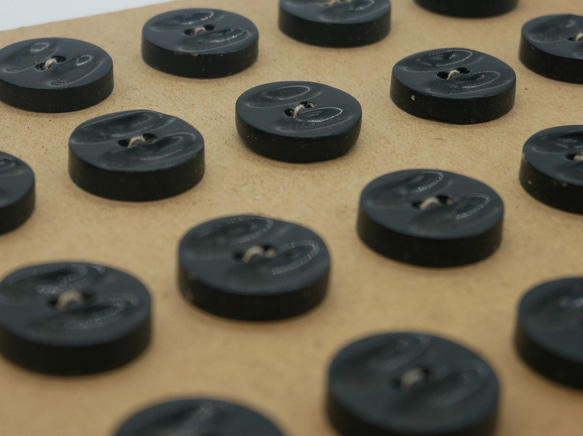 フランスアンティークデザインボタン（ブラック）3個セット 4枚目の画像