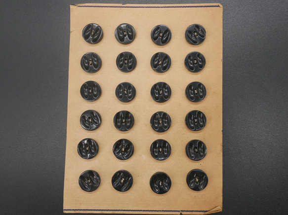 フランスアンティークデザインボタン（ブラック）3個セット 6枚目の画像