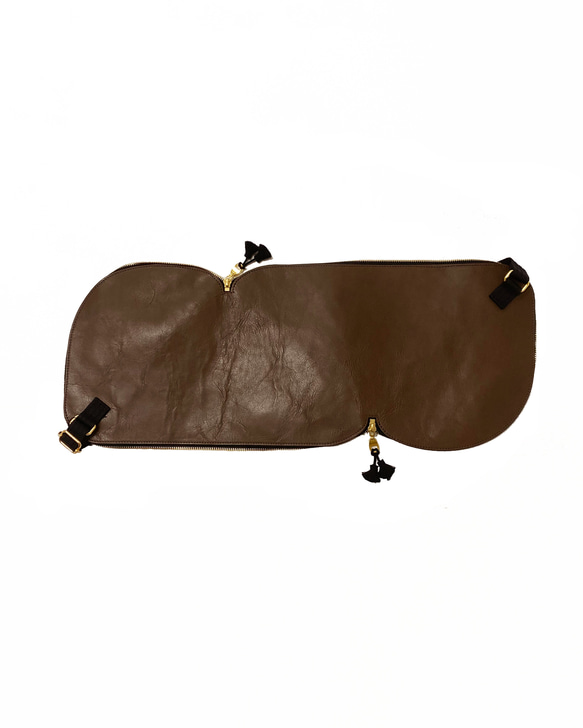 wmg. Triangle leather bag / brown 2枚目の画像