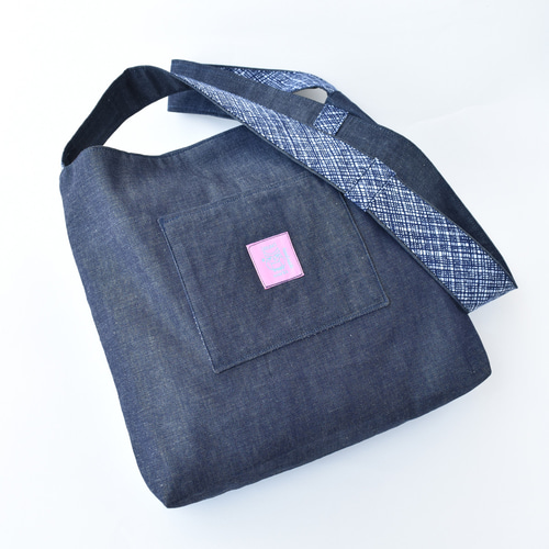 黒鯛　ショルダーバッグ　ハンドメイド　デニム生地　魚 31bf5d5e099ba7374b0b63366cfdfa