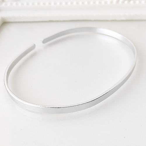 落下防止～シンプルフラットシルバーバングル pt.2（幅約3