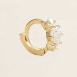 14K金 ゴールド 耳 鼻 軟骨 ニップル ヘリックス トラガス メンズ レディース フープ ピアス リング イヤリン 2枚目の画像