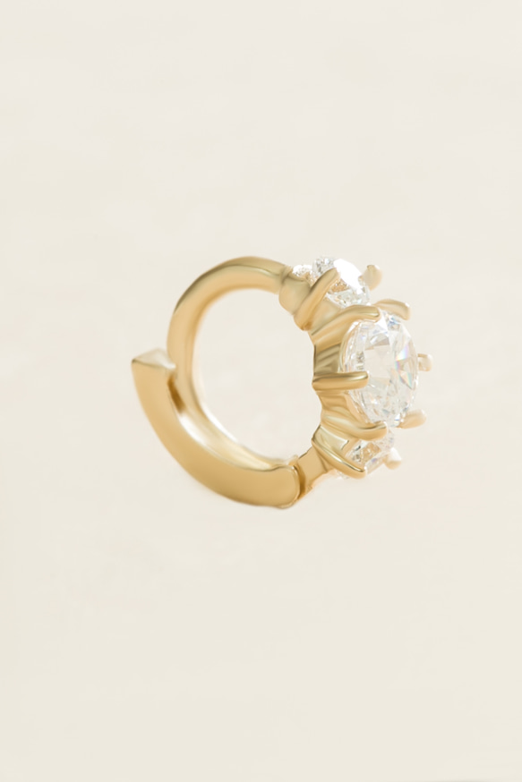 14K金 ゴールド 耳 鼻 軟骨 ニップル ヘリックス トラガス メンズ レディース フープ ピアス リング イヤリン 2枚目の画像