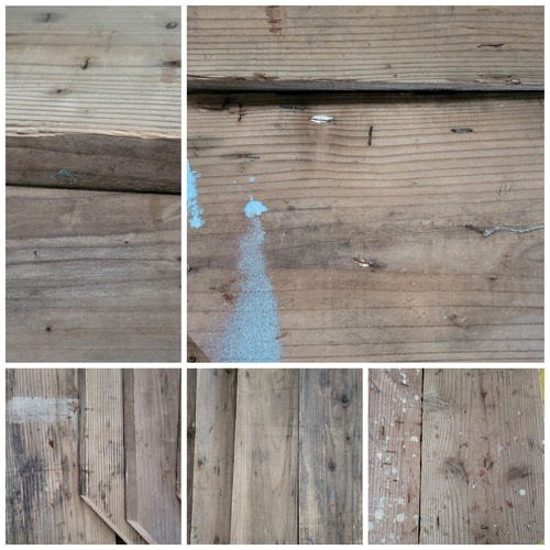 長さ500㎜ 足場板 棚板 ヴィンテージ アンティーク 古材 木材・板 T製