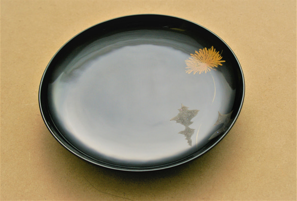 タンポポの金縁プレート