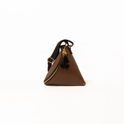 wmg. Triangle small leather bag / brown 1枚目の画像