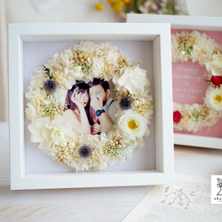 《MESSAGE PRINT》happy colorful wreath flowers photo frameM 第2張的照片