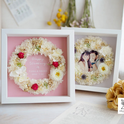 《MESSAGE PRINT》happy colorful wreath flowers photo frameM 第5張的照片