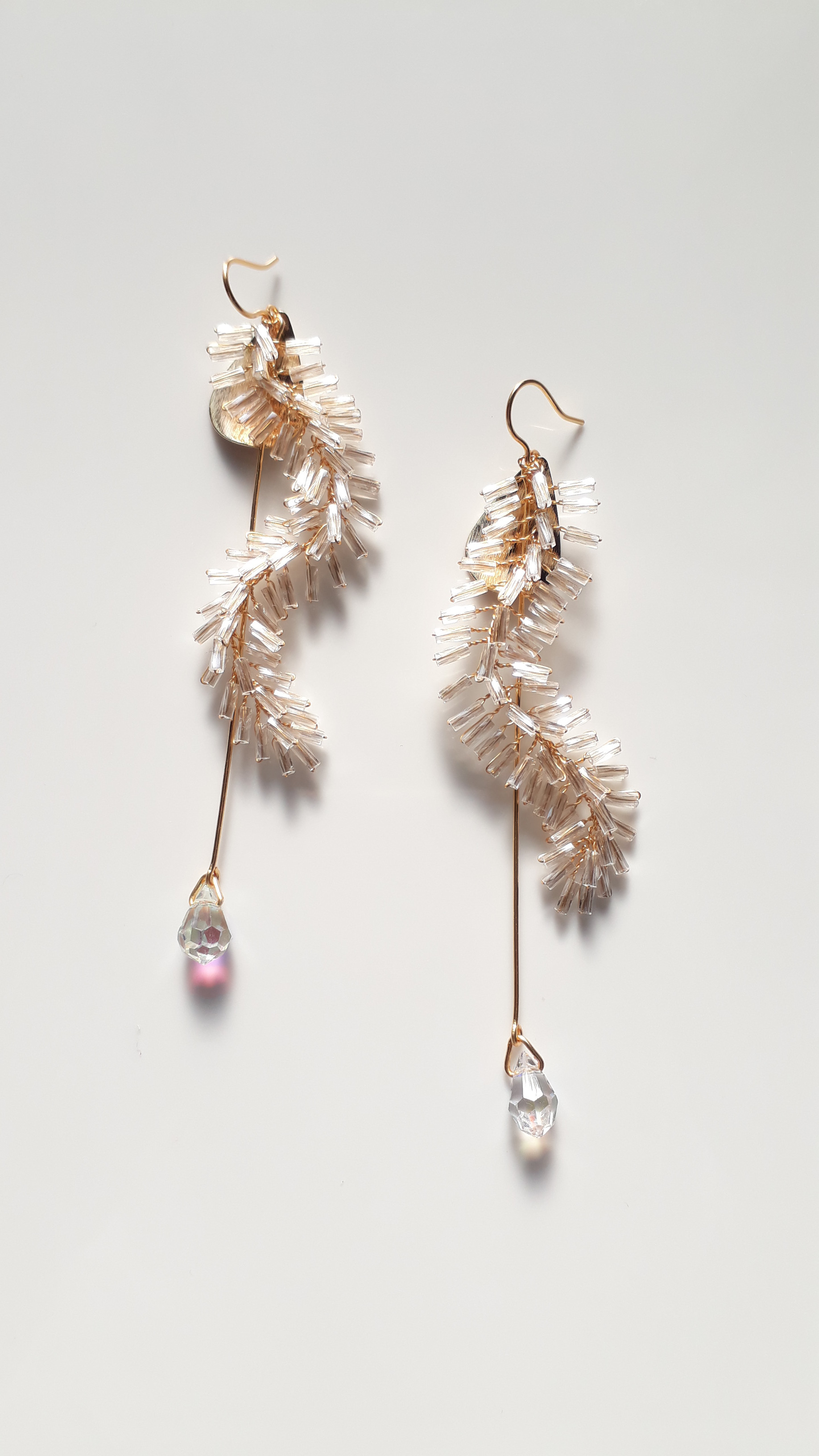 トランスペアレントのビーズのイヤリングアクセサリー / 10.50 cm