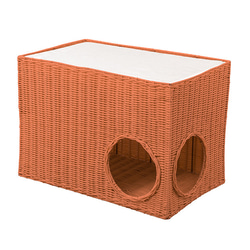 ソファサイドキャットハウス 猫ベッド キャットベッド クッション付き 風が通る 涼しい 洗える ボックス型 バスケット 11枚目の画像