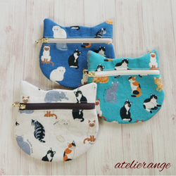 にゃんこ先生ママ　ぷっくりポーチ20㎝ファスナー にゃんこ先生ママ様専用 ぷっくりポーチ20㎝ファスナー 新商品】夏目