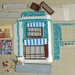 「リアル電飾」　下町の雑貨やさん　無着色・組立キット　ジオラマ　ミニチュア 14枚目の画像