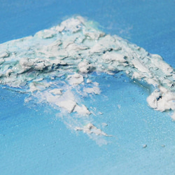 イルカ跳ぶ／アクリル作品　キャンバス　原画　F０号　ハワイ　青い空　水しぶき 7枚目の画像