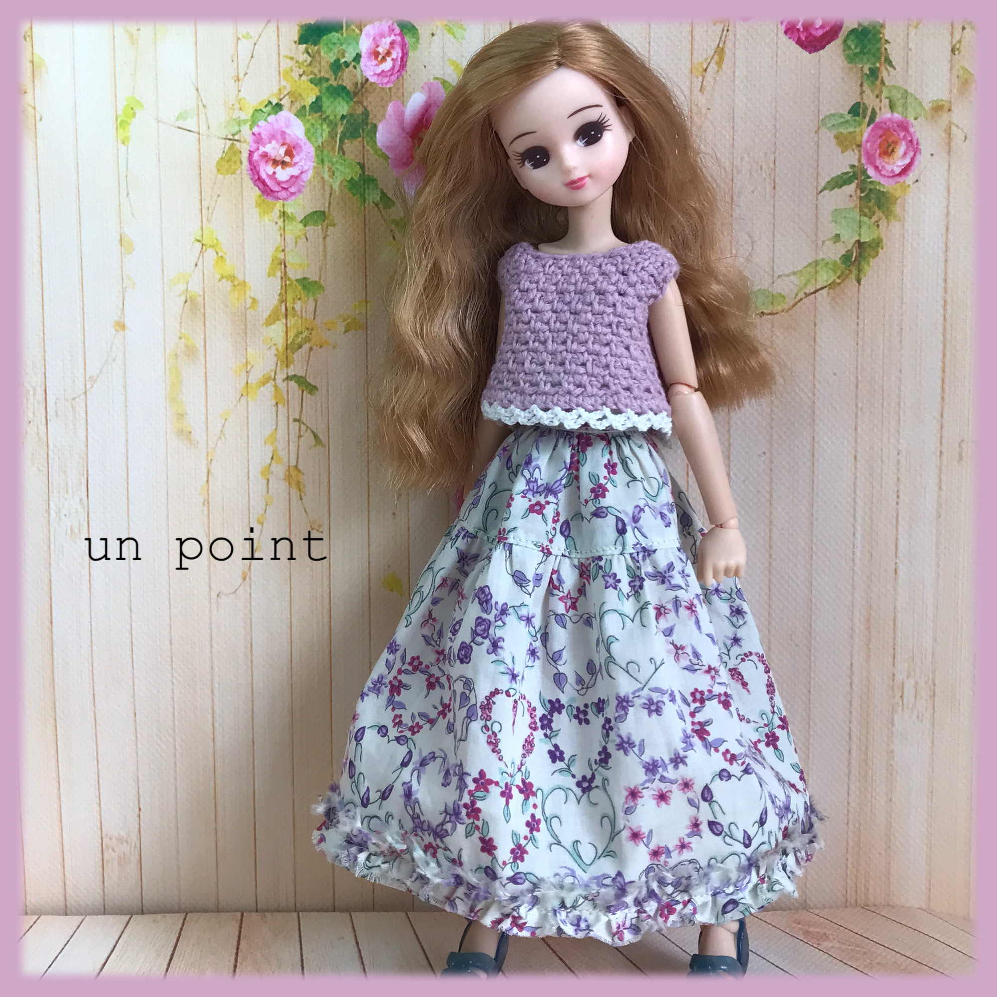 リカちゃん 服ハンドメイド♡ブラウスとギャザースカート