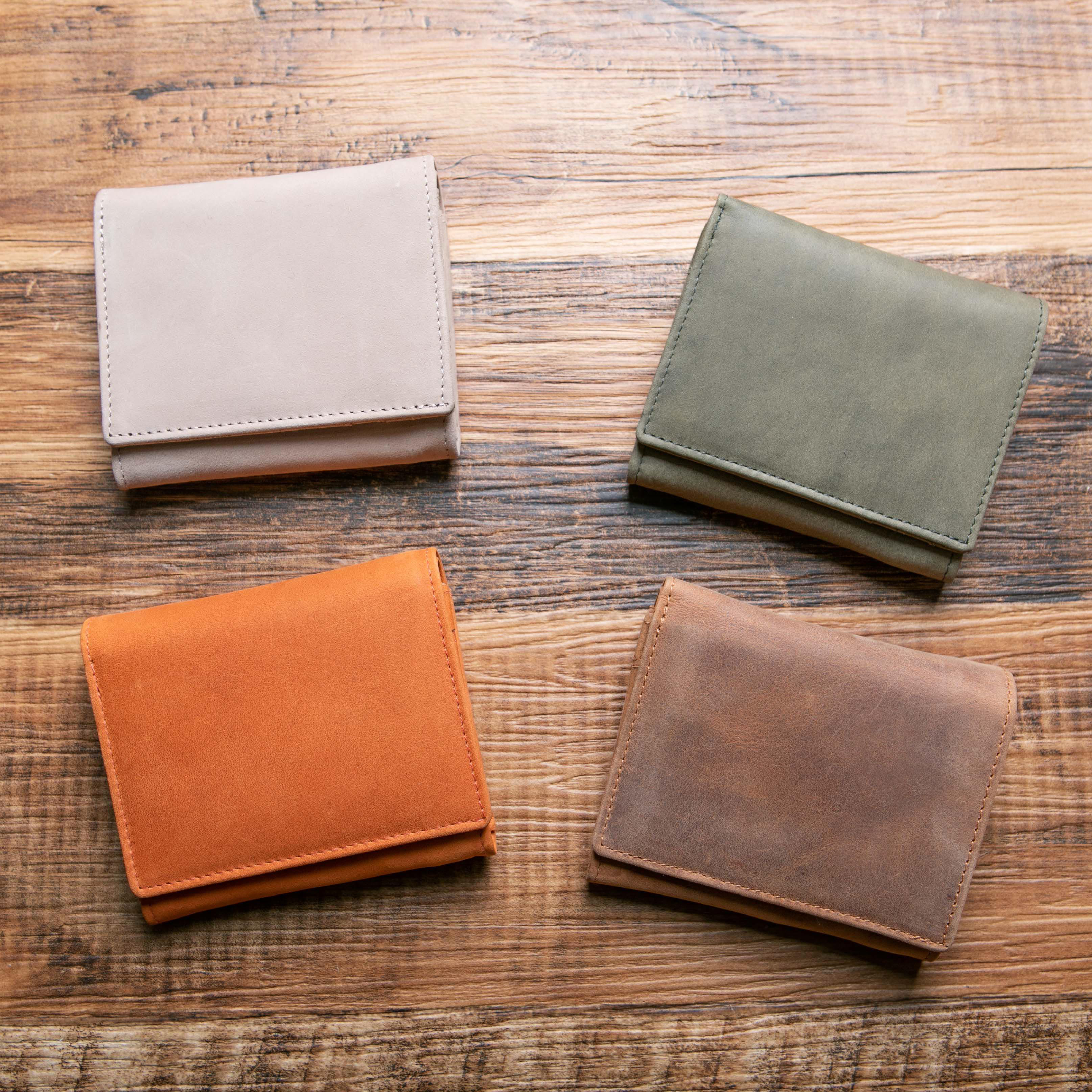 【手のひらサイズで大容量】本革 財布 コンパクト メンズ レディース おすすめ HAW006