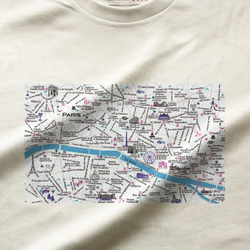 map-T パリ（フランス）地図 半袖Tシャツ 9枚目の画像