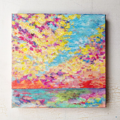 いろとりどりの 空と海の絵 絵画 むらいさき 通販 14358793｜Creema