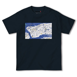 map-T ニューヨーク（アメリカ）地図 半袖Tシャツ 7枚目の画像