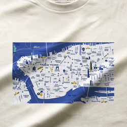 map-T ニューヨーク（アメリカ）地図 半袖Tシャツ 9枚目の画像