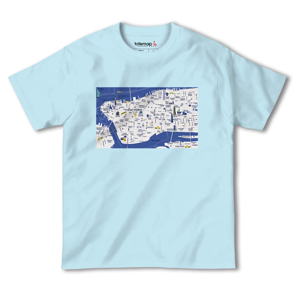 map-T ニューヨーク（アメリカ）地図 半袖Tシャツ 6枚目の画像