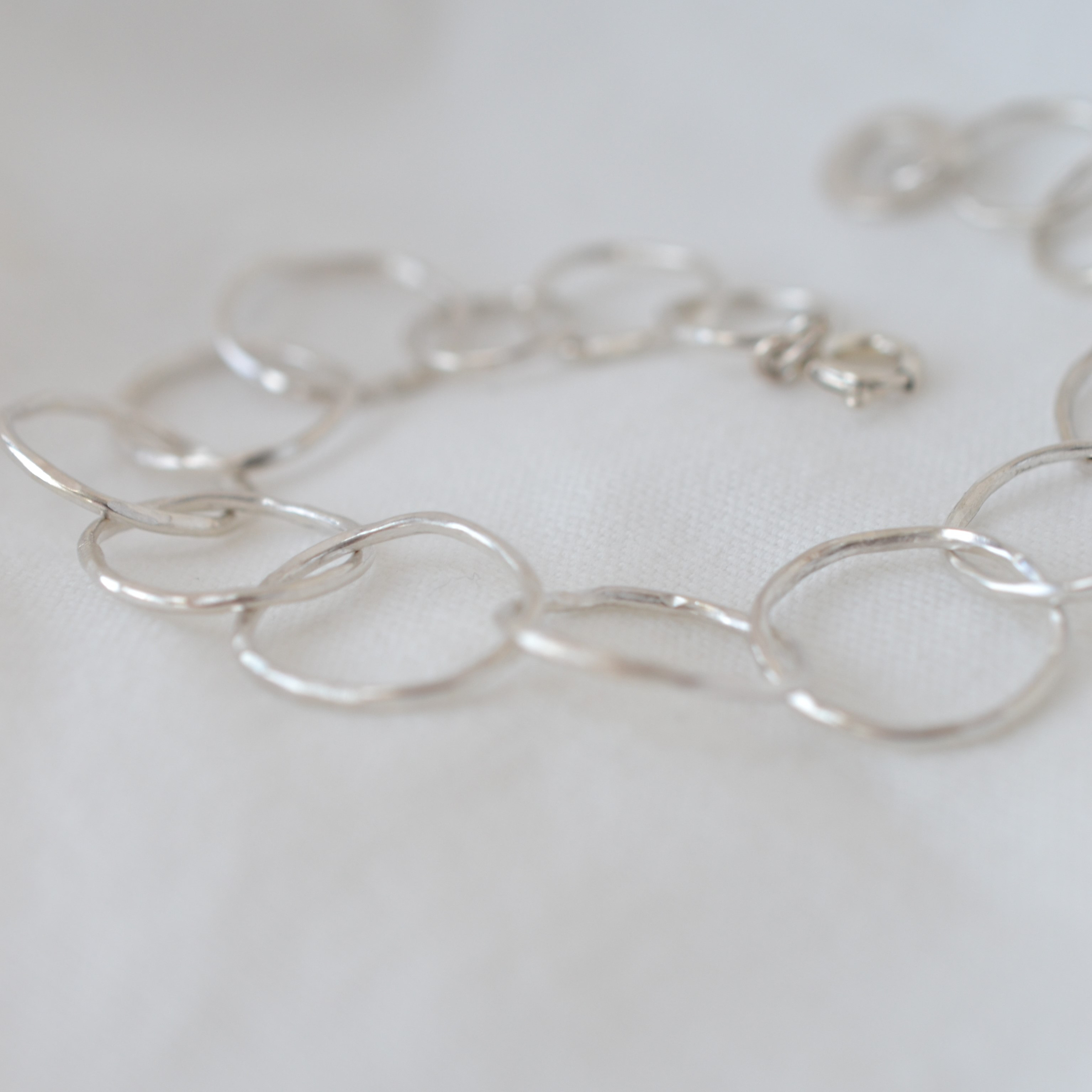 シルバー　手づくりチェーンブレスレット　－151－