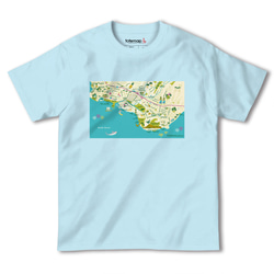 map-T ホノルル（ハワイ）地図 半袖Tシャツ 6枚目の画像