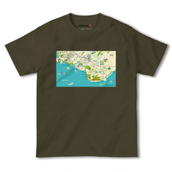 map-T ホノルル（ハワイ）地図 半袖Tシャツ 7枚目の画像