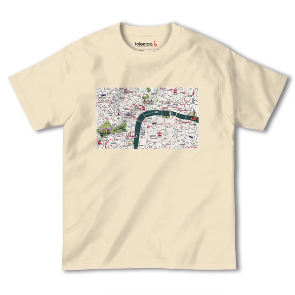 map-T ロンドン2（イギリス）地図 半袖Tシャツ 6枚目の画像