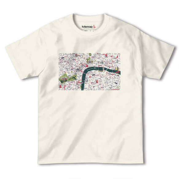 map-T ロンドン2（イギリス）地図 半袖Tシャツ 5枚目の画像