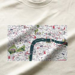 map-T ロンドン2（イギリス）地図 半袖Tシャツ 9枚目の画像