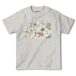 map-T ミュンヘン（ドイツ）地図 半袖Tシャツ 3枚目の画像