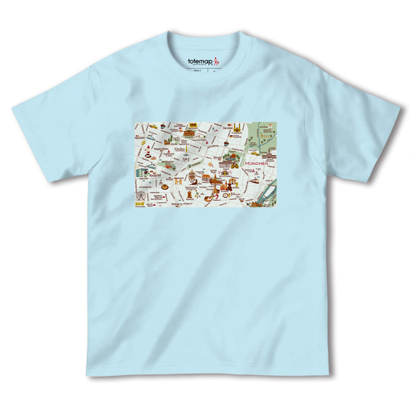 map-T ミュンヘン（ドイツ）地図 半袖Tシャツ 6枚目の画像