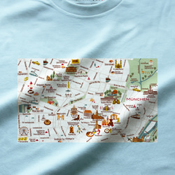map-T ミュンヘン（ドイツ）地図 半袖Tシャツ 9枚目の画像