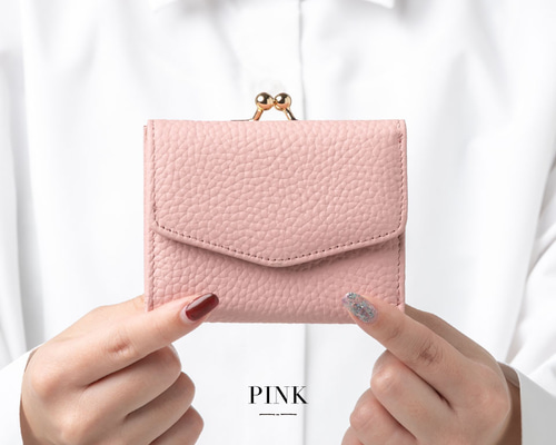 【kimi！！！】　ピンク三つ折り財布 がま口三つ折り財布【ピンク】(ga-8004) 三つ折り財布 MURA 通販