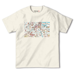 map-T アムステルダム（オランダ）地図 半袖Tシャツ 5枚目の画像