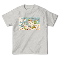 map-T シドニー（オーストラリア）地図 半袖Tシャツ 3枚目の画像