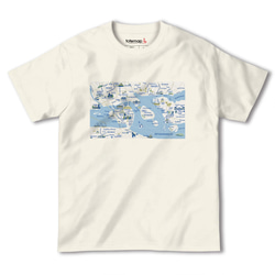 map-T ストックホルム（スエーデン）地図 半袖Tシャツ 5枚目の画像