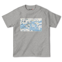 map-T ストックホルム（スエーデン）地図 半袖Tシャツ 4枚目の画像