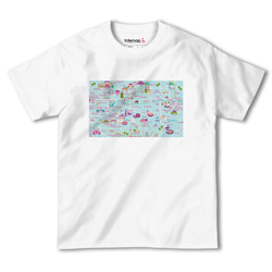 map-T ソウル（韓国）地図 半袖Tシャツ 2枚目の画像