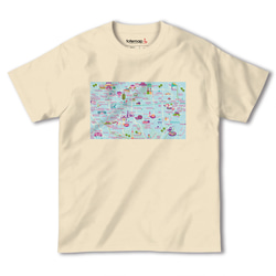 map-T ソウル（韓国）地図 半袖Tシャツ 5枚目の画像