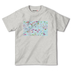 map-T ソウル（韓国）地図 半袖Tシャツ 3枚目の画像