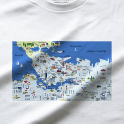 map-T バンクーバー（カナダ）地図 半袖Tシャツ 10枚目の画像