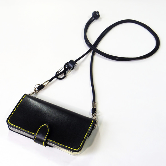 ショルダーストラップ パラコード カラビナ スマホショルダー ブラック