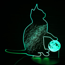 ☆猫と星空と月 光る16色 LEDルームライト リモコン フロアライト 10枚目の画像